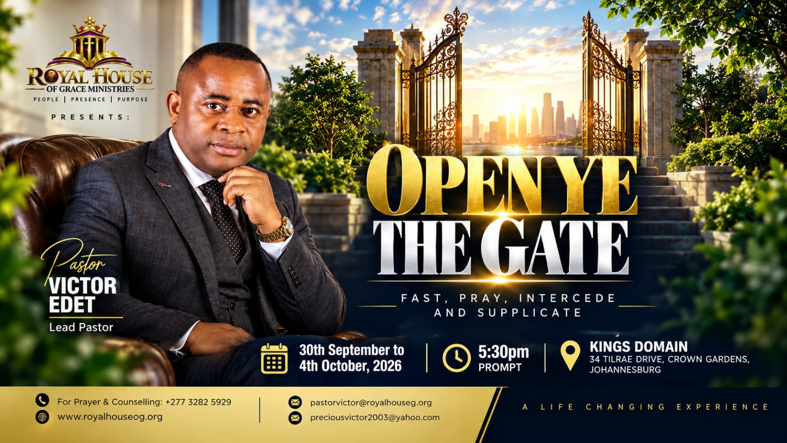 OPEN YE THE GATES event poster
